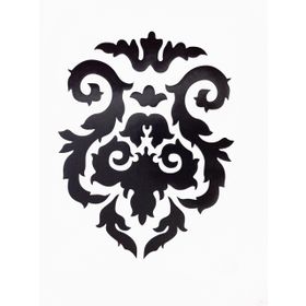 Bosphorus XFG030 Siyah Çiçekli Şeffaf Filmli Pvc 33x48 cm Duvar Stickerı