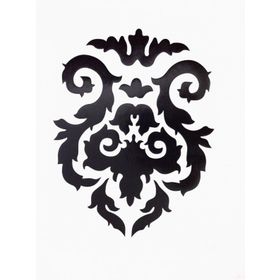 Bosphorus XFG030 Siyah Çiçekli Şeffaf Filmli Pvc 33x48 cm Duvar Stickerı
