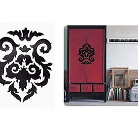 Bosphorus XFG030 Siyah Çiçekli Şeffaf Filmli Pvc 33x48 cm Duvar Stickerı