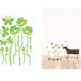 Bosphorus XFG031 Çiçekli Şeffaf Filmli Pvc 33x48 cm Duvar Stickerı