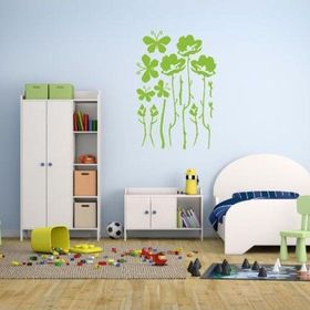 Bosphorus XFG031 Çiçekli Şeffaf Filmli Pvc 33x48 cm Duvar Stickerı