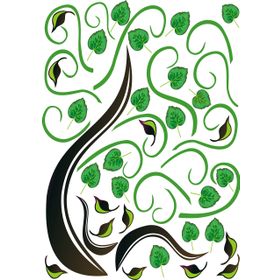 Bosphorus XFG032 Ağaçlı Şeffaf Filmli Pvc 50x70 cm Duvar Stickerı