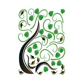 Bosphorus XFG032 Ağaçlı Şeffaf Filmli Pvc 50x70 cm Duvar Stickerı