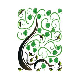 Bosphorus XFG032 Ağaçlı Şeffaf Filmli Pvc 50x70 cm Duvar Stickerı