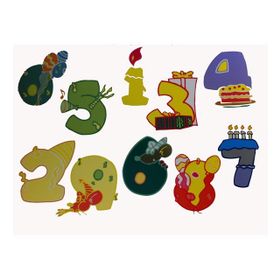 Bosphorus XFG062 Renkli Rakamlı Pvc 33x48 cm Duvar Stickerı