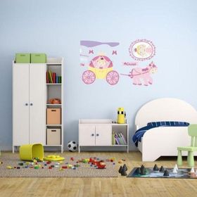 Bosphorus XFG114 Prensesli Desen Pvc 50x70 cm Duvar Stickerı