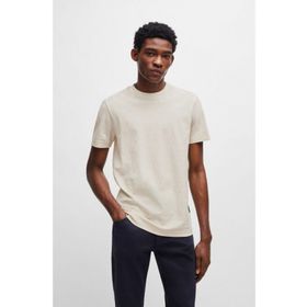 Boss 50507786 131 Bej Bisiklet Yaka Erkek T-shirt