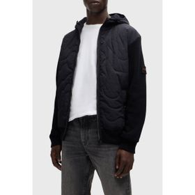Boss 50516886 Siyah Dolgulu Kapüşonlu Erkek Mont