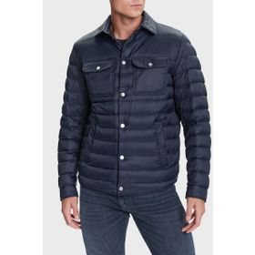 Boss 50540456 404 Lacivert Kapitoneli Regular Fit Kuş Tüyü Dolgulu Şişme Erkek Mont