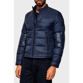 Boss 50543624 404 - Lacivert Kapitoneli Regular Fit Dik Yaka Erkek Mont
