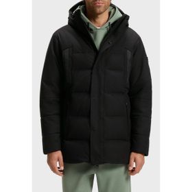 Boss 50547262 001 - Siyah Kapitoneli Regular Fit Kapüşonlu Erkek Mont