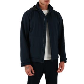 Boss 50547488 404 - Lacivert Regular Fit Dik Yaka Gizlenebilir Kapüşonlu Erkek Mont