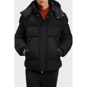 Boss 50551599 001 Kapitoneli Regular Fit Siyah Çıkarılabilir Kapüşonlu Şişme Erkek Mont