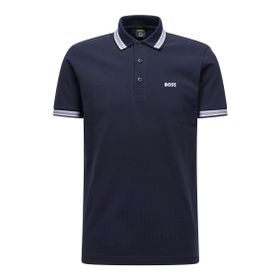 Boss Koyu Mavi Paddy Curved Polo Erkek T-shirt
