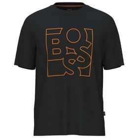Boss Siyah Bisiklet Yaka Erkek Tişört
