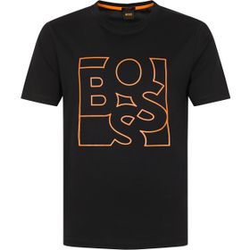 Boss Siyah Bisiklet Yaka Erkek Tişört
