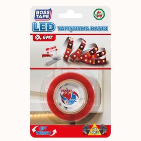 Boss Tape 10 mm 6 mt Şeffaf Led Yapıştırma Bandı