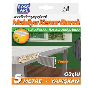Boss Tape 18 mm 5 mt Gri Masa Kenar Koruma Bandı
