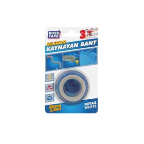 Boss Tape 25 mm 1.5 mt Beyaz Silikon Kaynayan Tamir Bandı