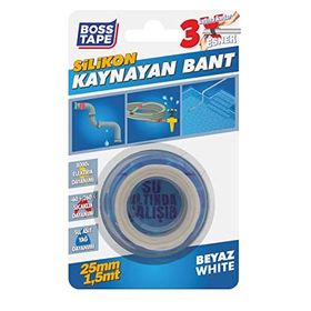 Boss Tape 25 mm 1.5 mt Beyaz Silikon Kaynayan Tamir Bandı