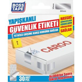 Boss Tape 30'lu Yapışkanlı Güvenlik Etiketi