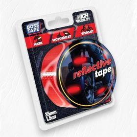 Boss Tape 35 mm 1.5 mt Kırmızı Reflektif Petekli Kedi Gözü Bant