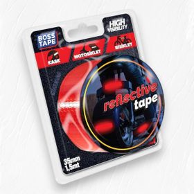 Boss Tape 35 mm 1.5 mt Kırmızı Reflektif Petekli Kedi Gözü Bant