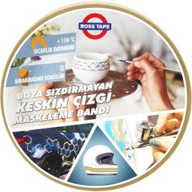 Boss Tape 3x50 mm Keskin Kenar Bükülebilir Maskeleme Bandı