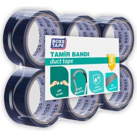Boss Tape 48 mm 50 mt 6 Adet Siyah Tamir Bandı