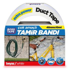 Boss Tape Beyaz Duck Tape Tamir Bandı