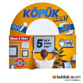 Boss Tape Çift Taraflı Beyaz Köpük Bant
