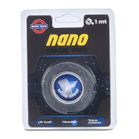 Boss Tape Çift Taraflı Şeffaf 19 mm 1 mt Nano Bant