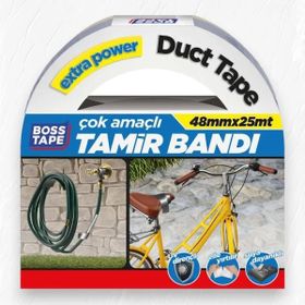 Boss Tape Duct Tape 48 mm 25 mt Gri Tamir Bandı