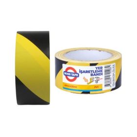 Boss Tape Sarı Siyah Yer İşaretleme Bandı
