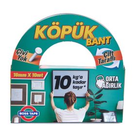 Boss Tape Siyah Solvent Akrilik Köpük Montaj Bandı