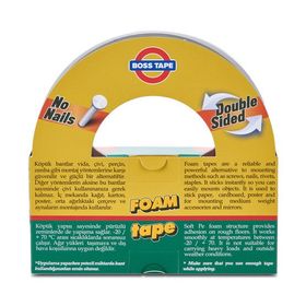 Boss Tape Siyah Solvent Akrilik Köpük Montaj Bandı