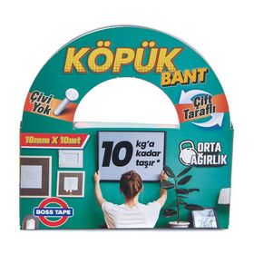 Boss Tape Siyah Solvent Akrilik Köpük Montaj Bandı