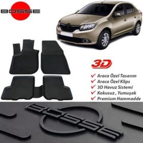 Bosse Renault Symbol Sedan 3D 2013 Sonrası Oto Havuzlu Paspas