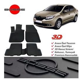 Bosse Renault Symbol Sedan 3D 2013 Sonrası Oto Havuzlu Paspas