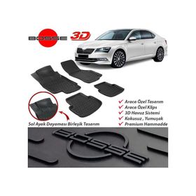 Bosse Skoda SuperB 2015-2024 3D Araca Özel Havuzlu Paspas