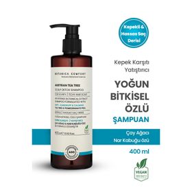 Botanica 400 ml Comfort Kepek Karşıtı ve Yağlanma Anti Dandruff Çay Ağacı ve Nar Kabuğu Özlü Şampuan