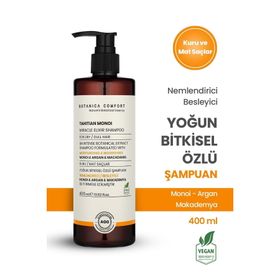 Botanica Comfort 400 ml Kuru ve Yıpranmış Saçlar İçin Monoi Argan ve Makademya Yağ İçerikli Nourishing Şampuan