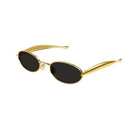 Bottega Veneta BV 1386S 001 57 Oval Gold Metal Kadın Güneş Gözlüğü