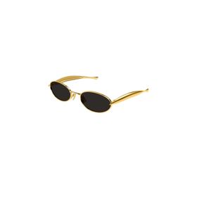 Bottega Veneta BV 1386S 001 57 Oval Gold Metal Kadın Güneş Gözlüğü