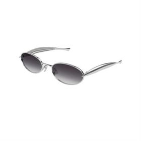 Bottega Veneta BV 1386S 003 57 Oval Gri Metal Kadın Güneş Gözlüğü