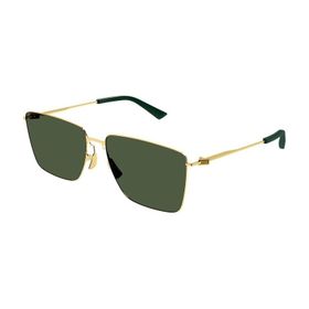 Bottega Veneta BV1267S 004 58 Unisex Geometrik Gold Metal Güneş Gözlüğü