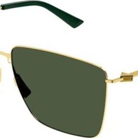 Bottega Veneta BV1267S 004 58 Unisex Geometrik Gold Metal Güneş Gözlüğü