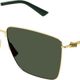 Bottega Veneta BV1267S 004 58 Unisex Geometrik Gold Metal Güneş Gözlüğü