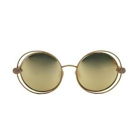 Boucheron 0029S 002 57 Gold Yuvarlak Çerçeve Kadın Güneş Gözlüğü