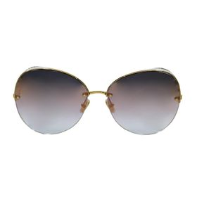 Boucheron 0034S 001 62 Gold Çekik Çerçeve Kadın Güneş Gözlüğü